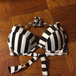 Striped bikini top